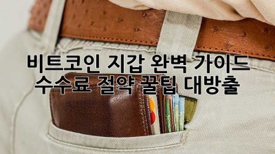 비트코인 지갑 완벽 가이드 🔑 수수료 절약 꿀팁 대방출!